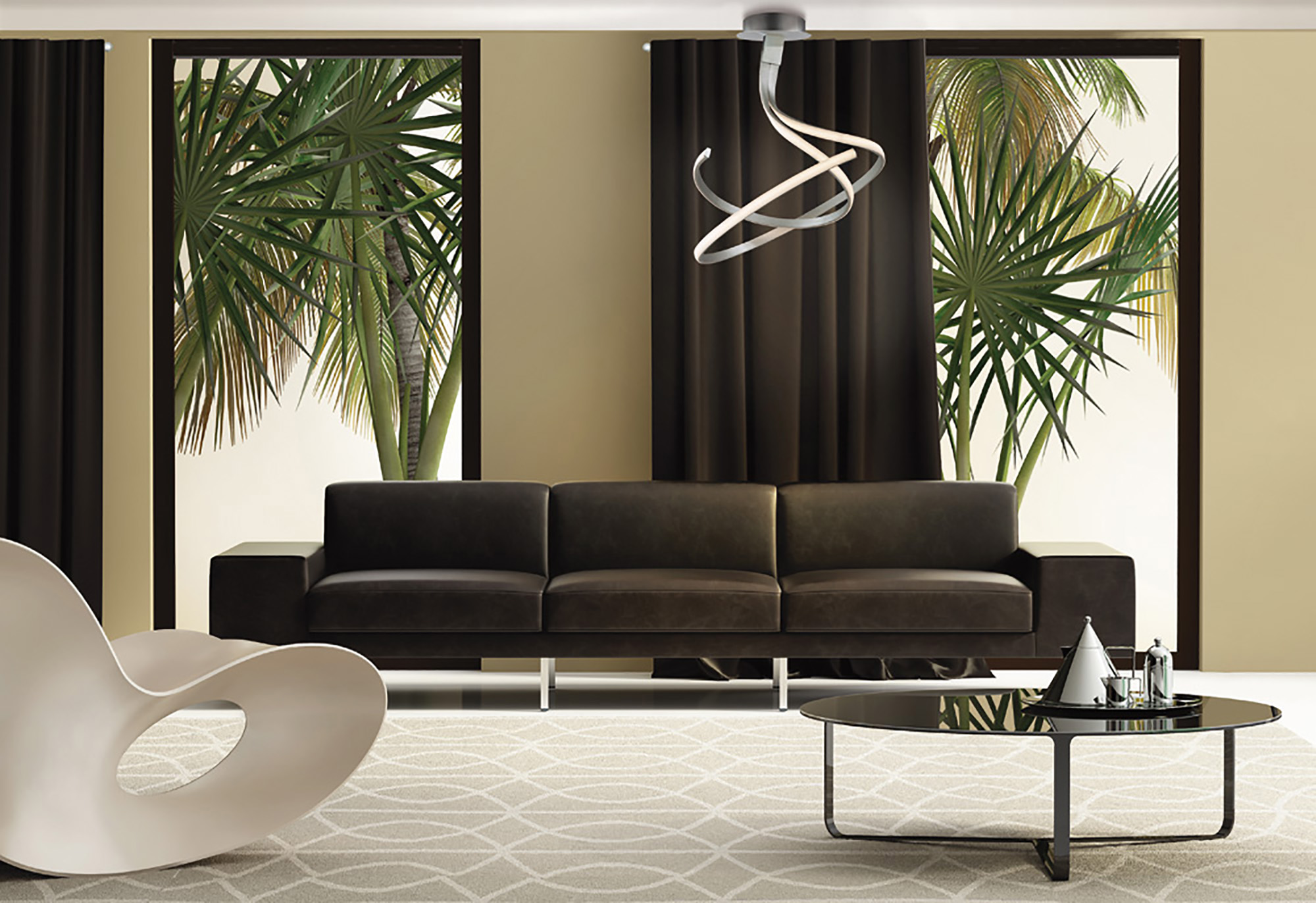 Nur Silver Ceiling Lights Mantra Semi Flush Fittings Nur Silver Ceiling Lights Mantra Semi Flush Fittings